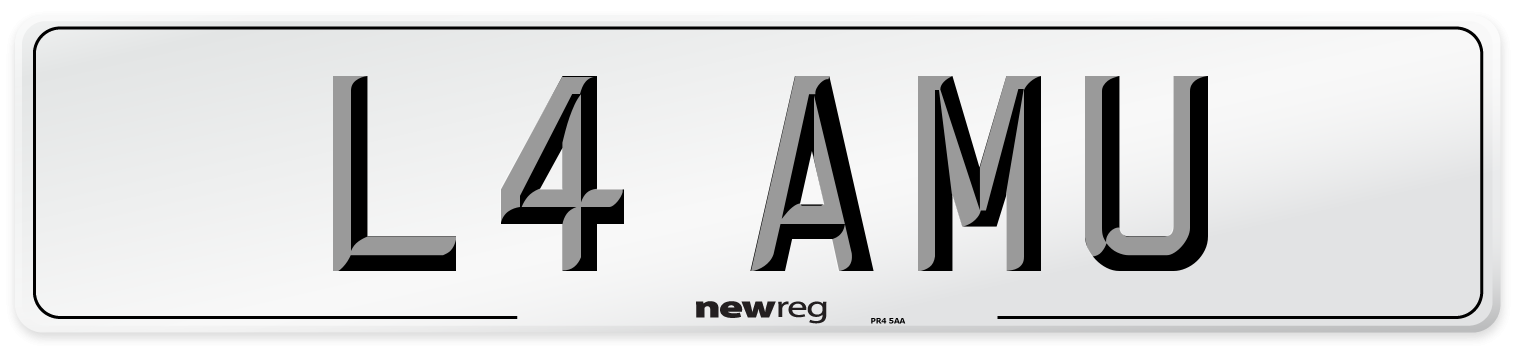 L4 AMU Number Plate from New Reg